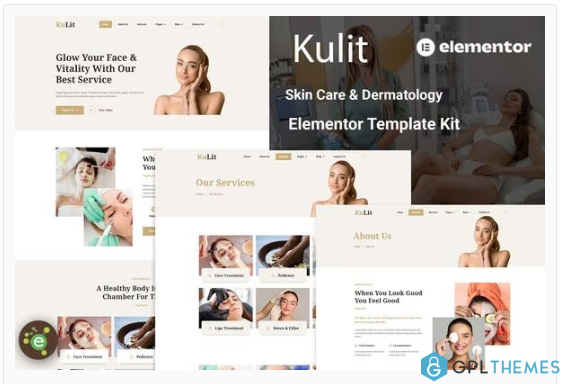 Kulit – Skin Care & Dermatology Elementor Template kit