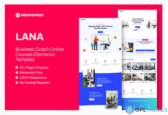 Lana – Business Coach Online Course Elementor Template Kit