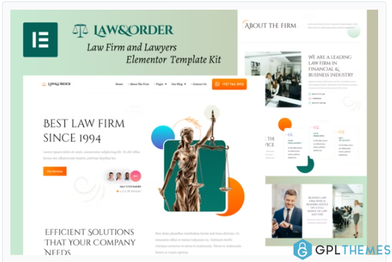 Law & Order – Law Firm & Lawyers Elementor Template Kit
