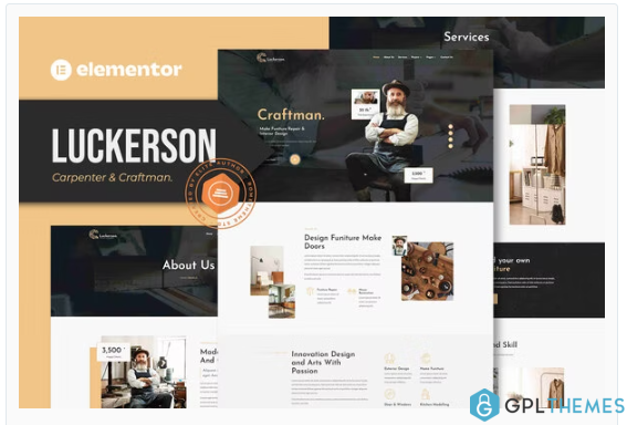 Luckerson – Carpenter & Craftman Elementor Template Kit
