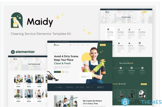 Maidy – Cleaning Service Elementor Template Kit