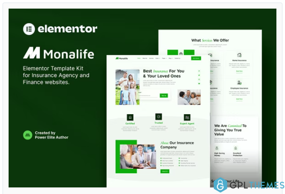 Monalife – Insurance Agency & Finance Elementor Template Kit