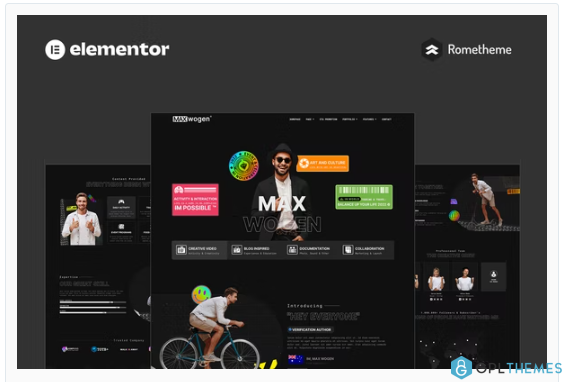 MAX – Content Creator Elementor Pro Full Site Template Kit