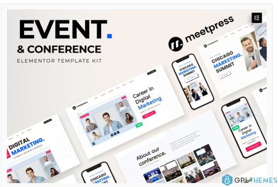 Meetpress – Event & Conference Elementor Template Kit