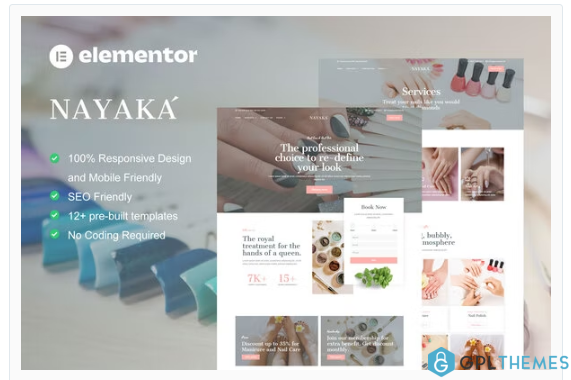 Nayaka – Nail Salon & Beauty Care Elementor Template Kit