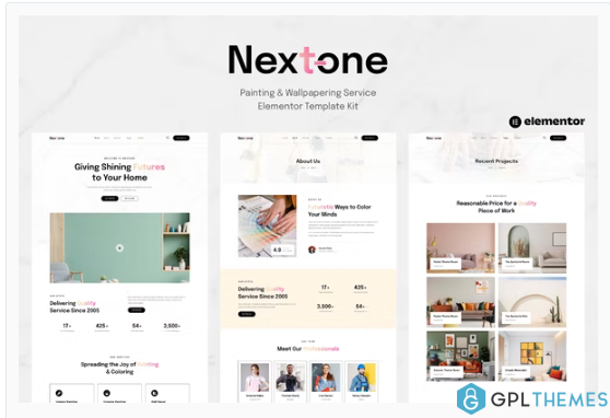 Nextone – Painting & Wallpapering Service Elementor Template Kit
