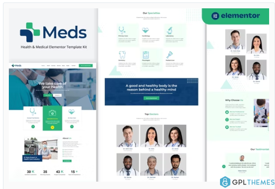 Meds – Health & Medical Elementor Template Kit
