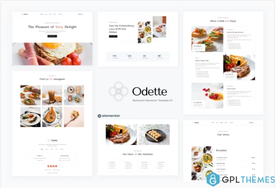 Odette – Restaurant Elementor Template Kit