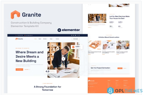 Granite – Construction & Building Company Elementor Template Kit