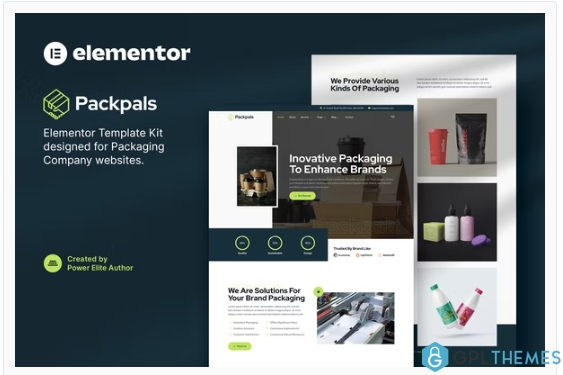 Packpals – Packaging Company Elementor Template Kit