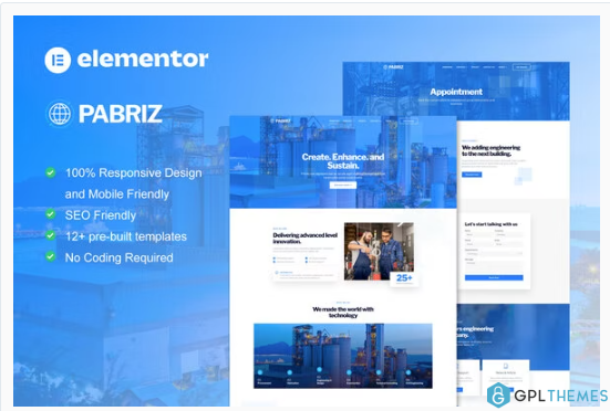 Pabriz – Engineering & Industrial Service Elementor Template Kit