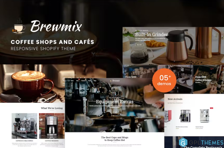 brewmix coffee shops and cafes shopify theme