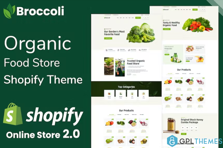 broccoli organic food store shopify theme os