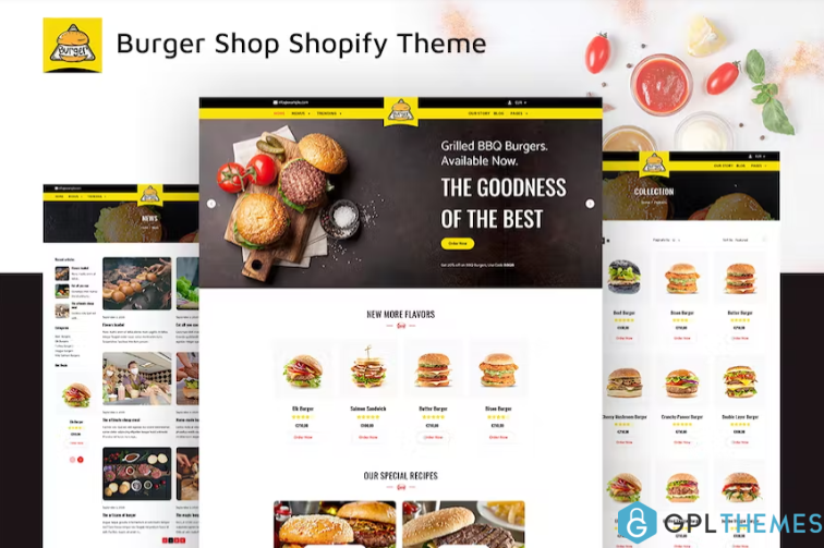 burgs food delivery restaurant shopify theme
