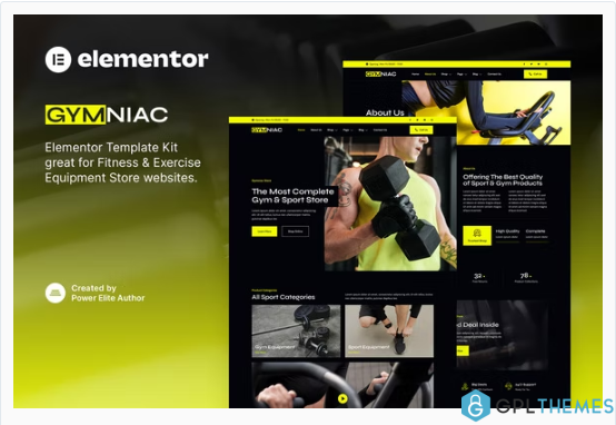 Gymniac – Fitness & Exercise Equipment Store Elementor Template Kit