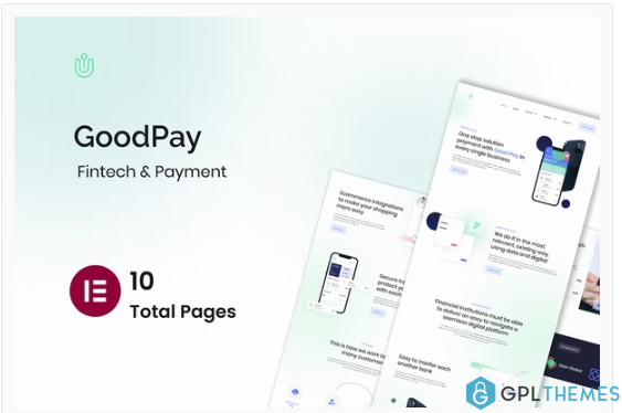 Goodpay – Fintech Elementor Template Kit