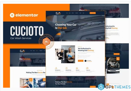 Cucioto – Car Wash Services Elementor Template Kit