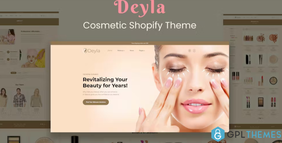 deyla skincare cosmetics shopify theme