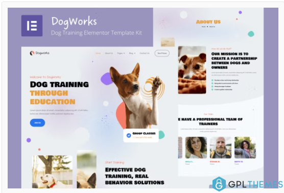 DogWorks – Dog Training Elementor Template Kit