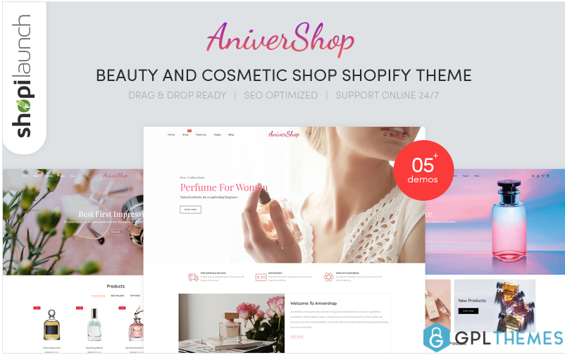 AniverShop – Beauty & Cosmetics Shop Responsive Shopify Theme