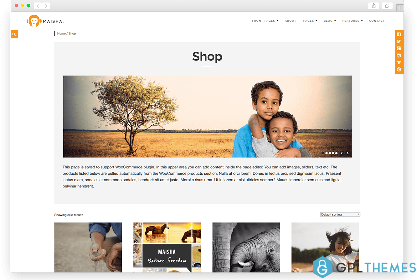 maisha woocommerce browser window template