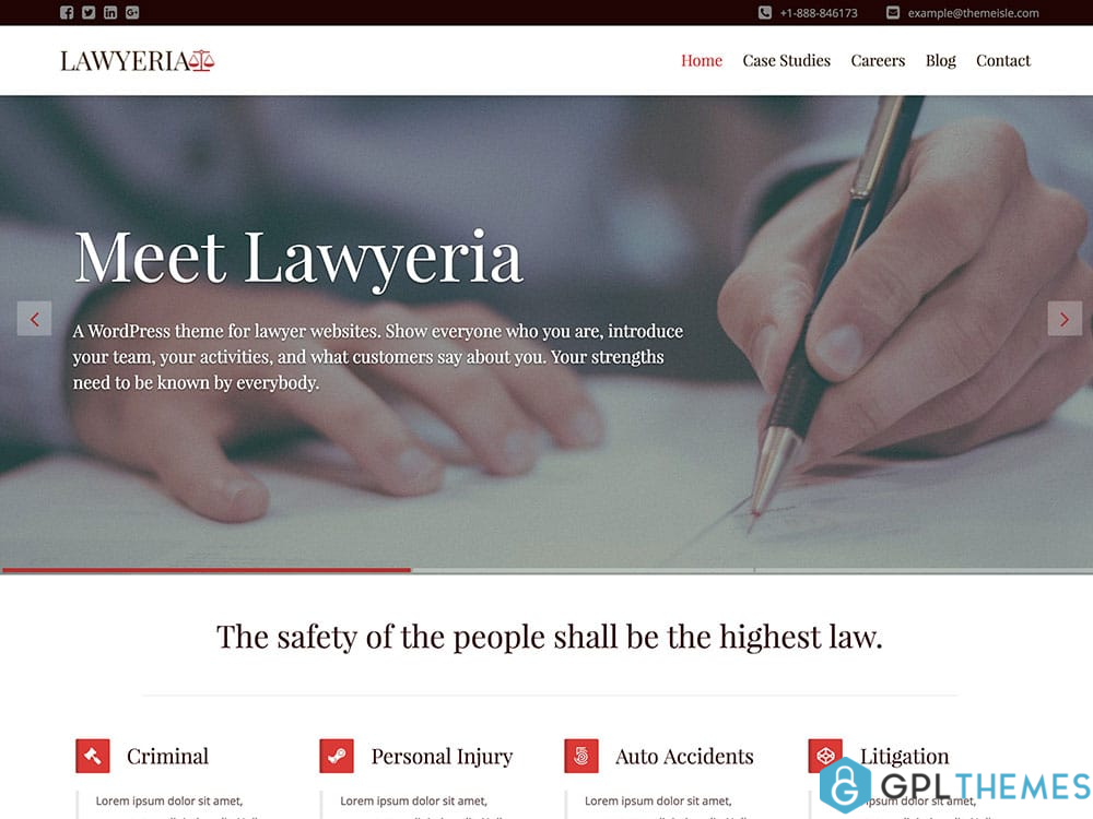 LawyeriaX theme