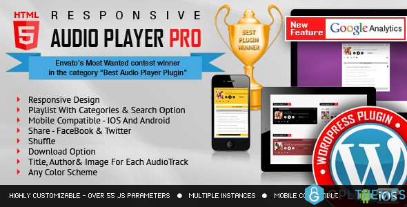 PREV Html5 Audio Player Pro Winner WP