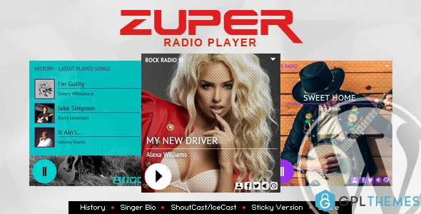 Zuper Radio Player previewWP