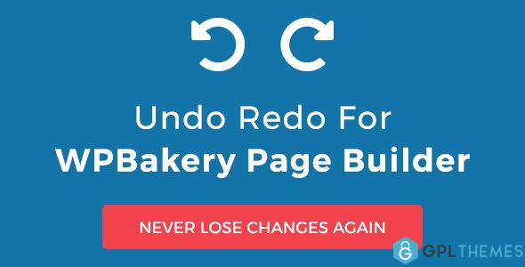 Undo Redo for WPBakery Page Builder WordPress Plugin Free