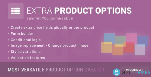 WooCommerce Extra Product Options WordPress Plugin Free