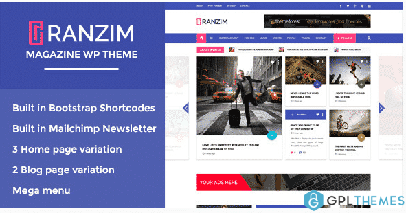 Ranzim Responsive Magazine WordPress Theme