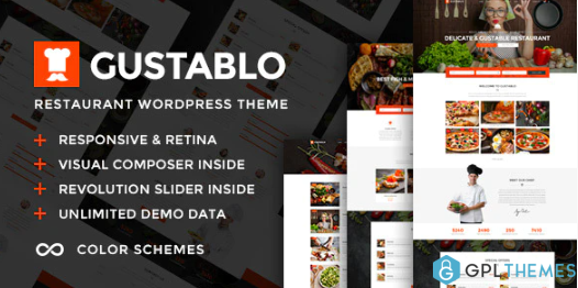Gustablo Restaurant Cafe Responsive WordPress 1