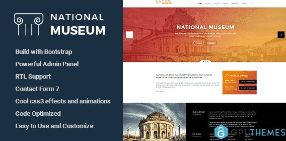 Museum Responsive WordPress Theme
