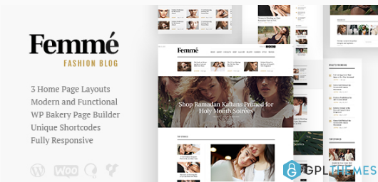 Femme Online Magazine Fashion Blog WP Theme