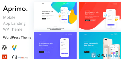 Aprimo Mobile App Landing WordPress Theme 1