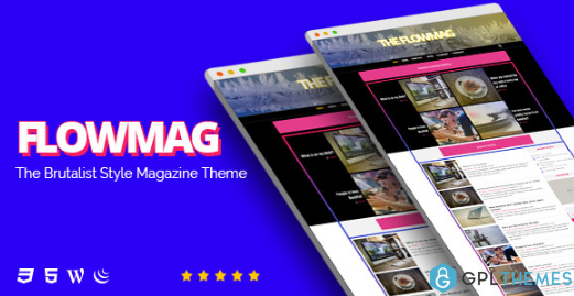 FlowMag Brutalist WordPress Magazine Theme