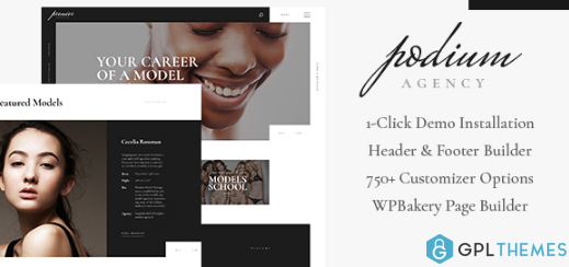 Podium Model Agency WordPress Theme