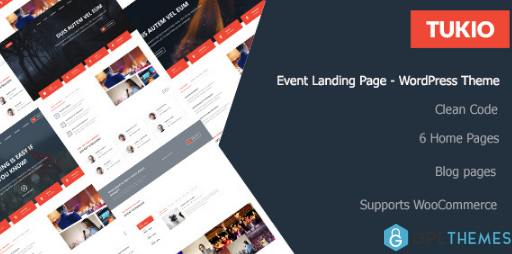 Tukio Event Landing Page WordPress Theme