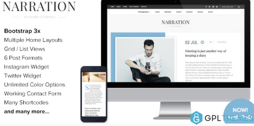 Narration Responsive WordPress Blog Theme