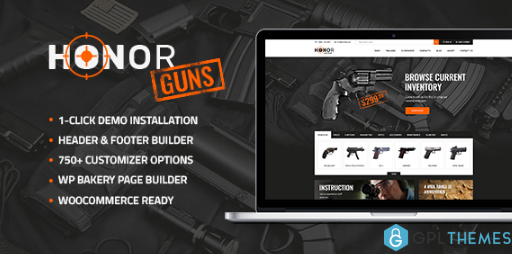 Honor Shooting Club Weapon Store WP Theme