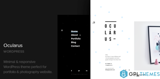 Ocularus Minimal Photography WordPress Theme