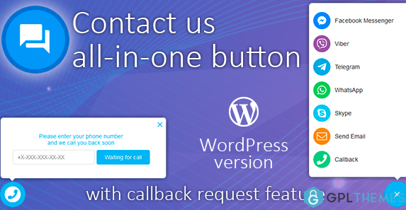 Contact us all in one button with callback request feature for WordPress
