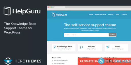 HelpGuru A Self Service Knowledge Base WordPress Theme