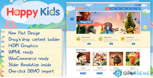 Happy Kids Children WordPress Theme