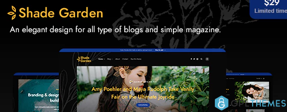 ShadeGarden Creative Blog WordPress Theme