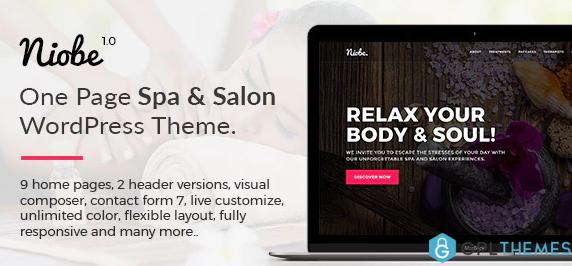 Niobe Spa Salon WordPress Theme