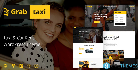 Grab Taxi Online Cab Service WordPress Theme
