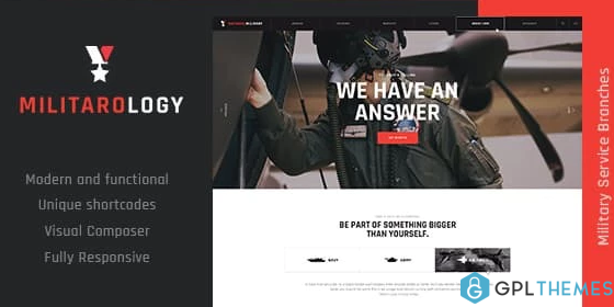 Militarology Military Service WordPress Theme