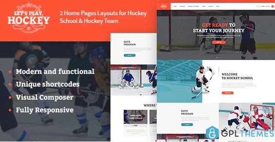 Lets Play Hockey School Sport WordPress Theme
