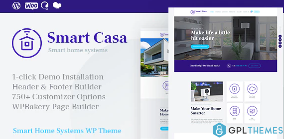 Smart Casa Home Automation Technologies WordPress Theme